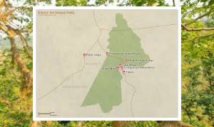 map of Kibale national park 